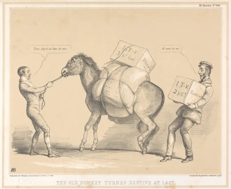 The Old Donkey Turned Restive at Last av John Doyle