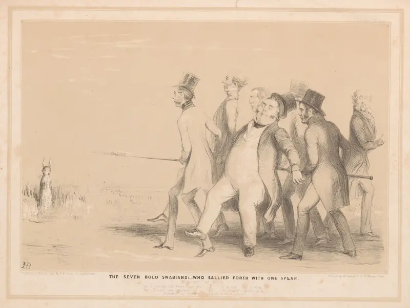 The seven bold Swabians; – who sallied forth with one spear av John Doyle