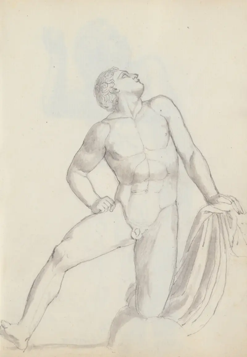A Son of Niobe, Uffizi, Florence av John Flaxman