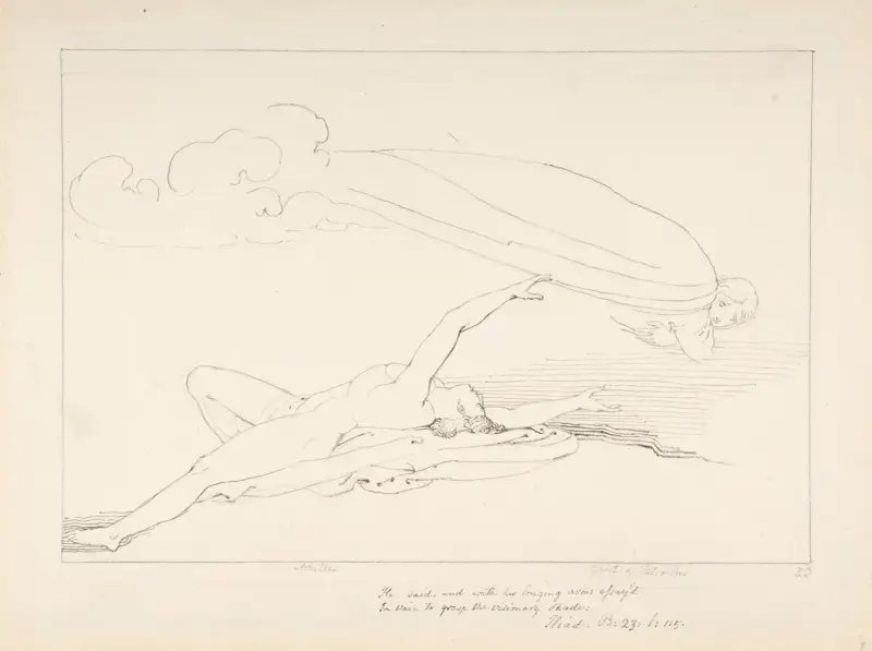 Akilles och Patroklos skugga av John Flaxman