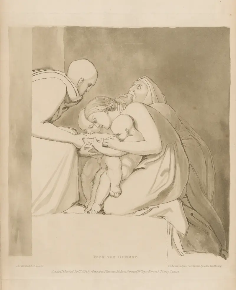 Nasytte hladové, John Flaxman