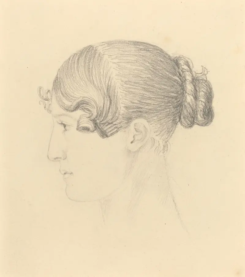 Kvinno huvud (Theresa Turner) av John Flaxman