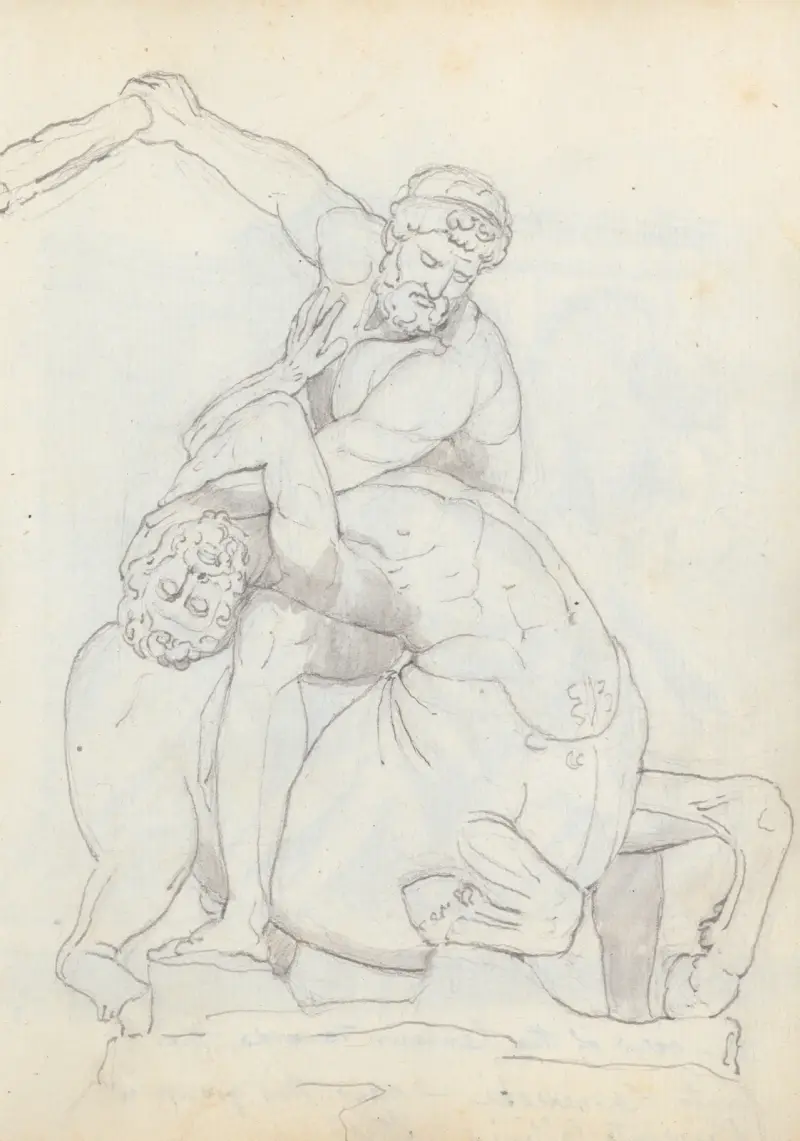 Herkules och kentauren, Via de’ Rondinelli, Florens av John Flaxman