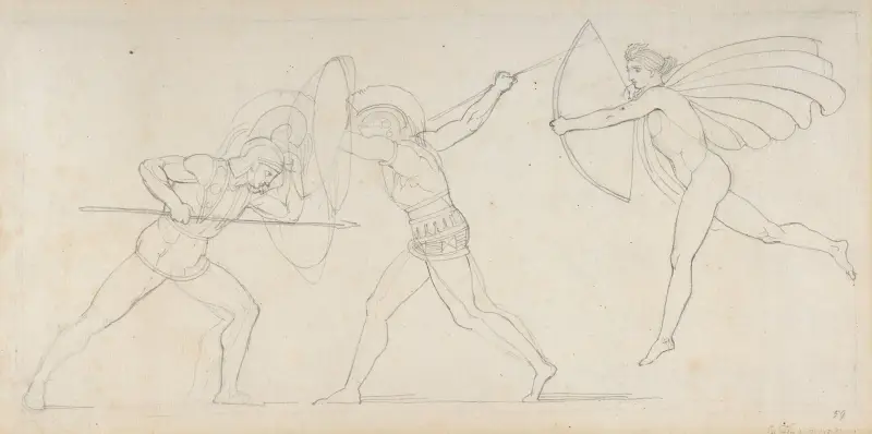 Illustration till 'Seven Chiefs Against Thebes' av John Flaxman