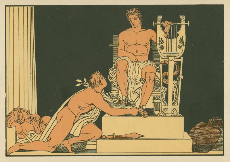 Orestes som supplikant hos Apollon av John Flaxman