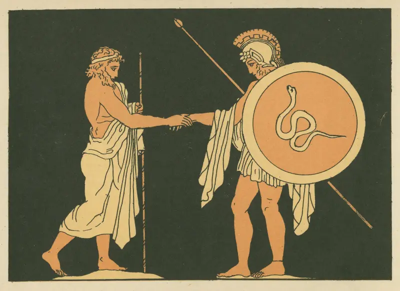 Pelias sänder ut Jason av John Flaxman