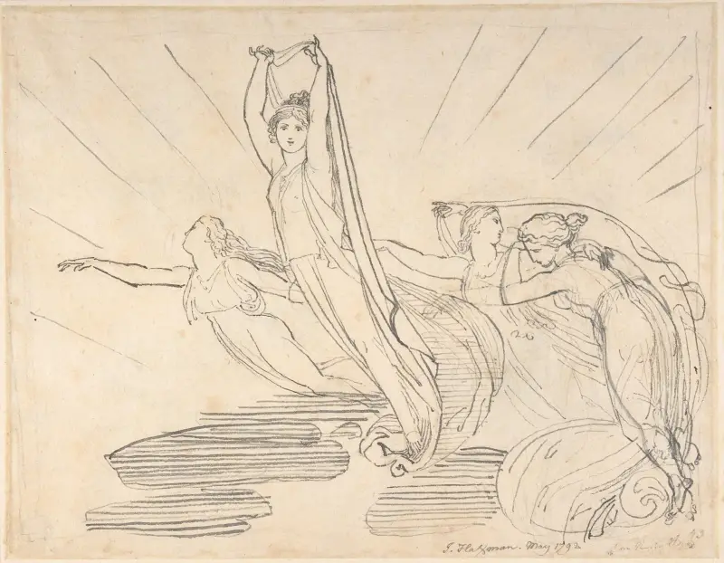 Popes Odyssé, bok 12 av John Flaxman