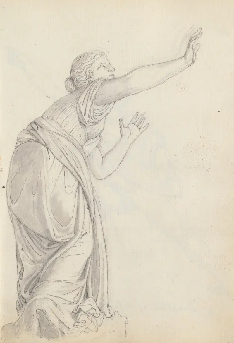 Psyche, A Daughter of Niobe from the Niobid Group, Uffizi, Florence av John Flaxman