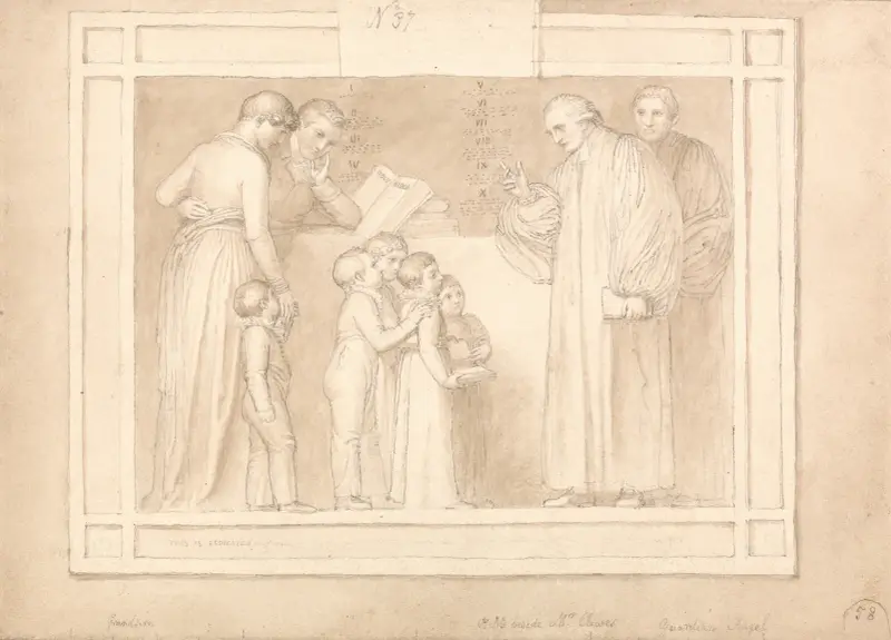 Studie för ett monument över pastor John Clowes av John Flaxman
