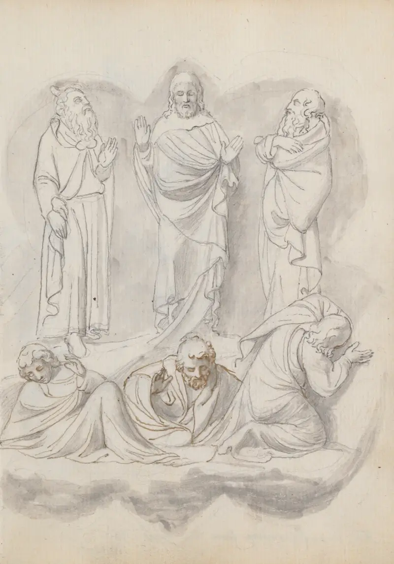 The Transfiguration, from Lorenzo Ghiberti’s Baptistery Doors, Florence av John Flaxman