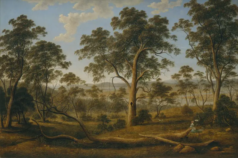 Launceston and the river Tamar av John Glover