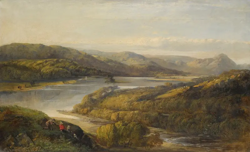 Blick über den Grasmere Lake, vom Loughrigg Fell, Cumbria von John Glover