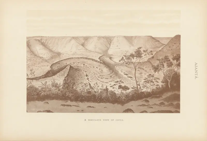 Die Wandmalereien in den buddhistischen Höhlentempeln von Ajantâ, Khandesh, Indien, Taf. 001 von John Griffiths