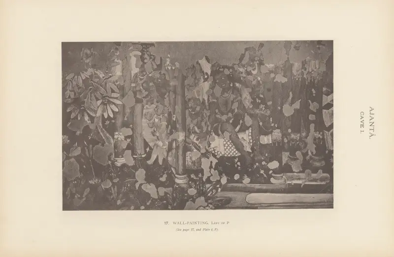 Målningarna i de buddhistiska grottemplen i Ajantâ, Khandesh, Indien. Pl. 016 av John Griffiths