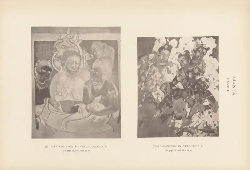 The paintings in the Buddhist cave-temples of Ajantâ, Khandesh, India Pl.021 av John Griffiths