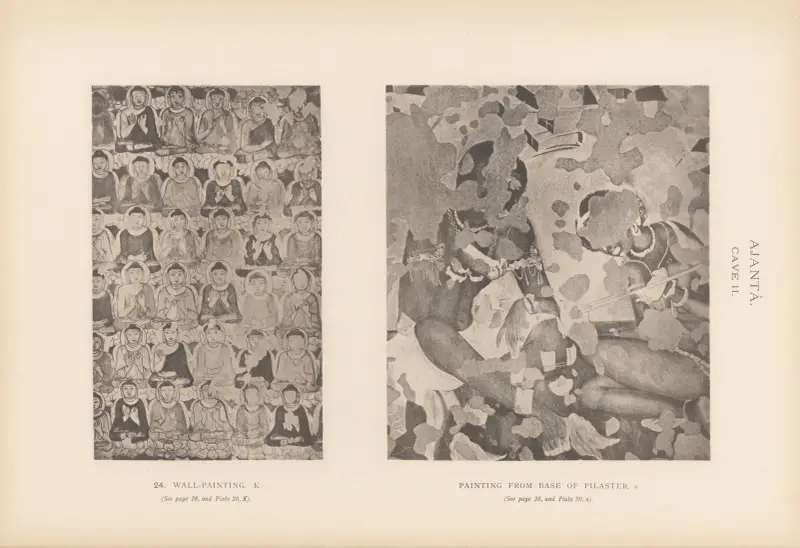 Målningarna i de buddhistiska grottemplen i Ajantâ, Khandesh, Indien, pl. 23 av John Griffiths