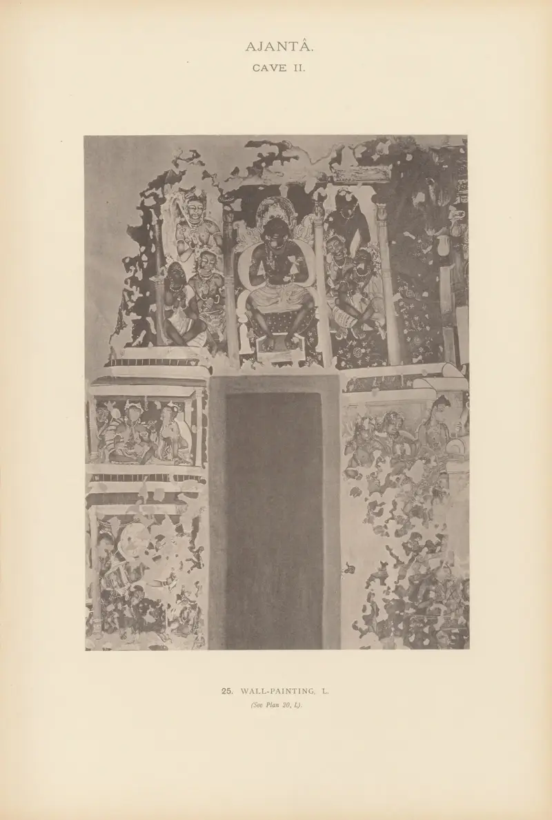 Die Malereien in den buddhistischen Höhlentempeln von Ajantâ, Khandesh, Indien Taf. 024 von John Griffiths