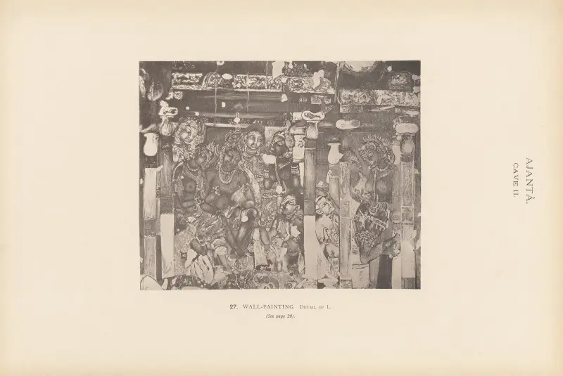 The paintings in the Buddhist cave-temples of Ajantâ, Khandesh, India Pl.026 av John Griffiths
