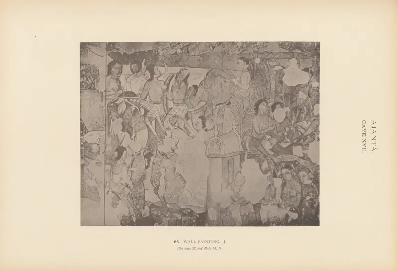 The paintings in the Buddhist cave-temples of Ajantâ, Khandesh, India Pl.065 av John Griffiths