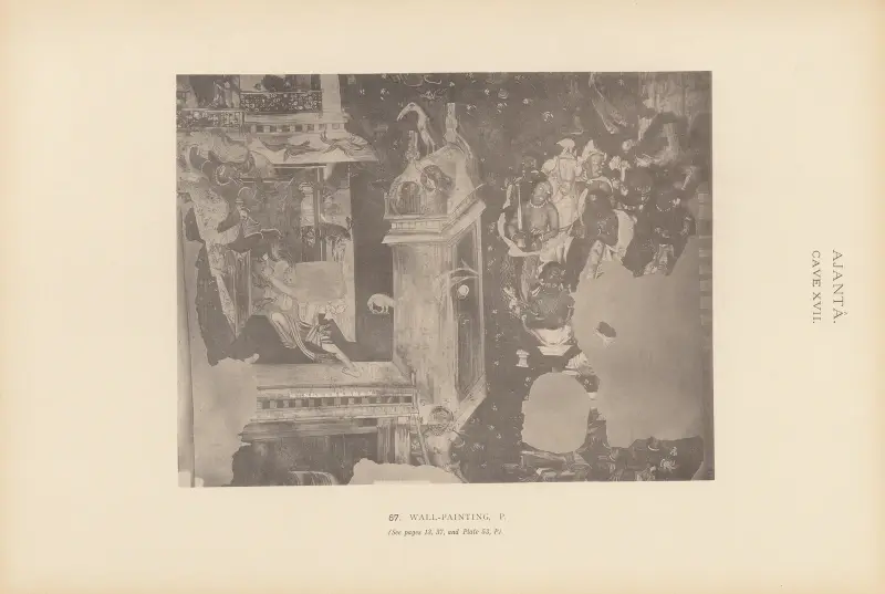 Die Gemälde in den buddhistischen Höhlentempeln von Ajantâ, Khandesh, Indien, Taf. 066 von John Griffiths