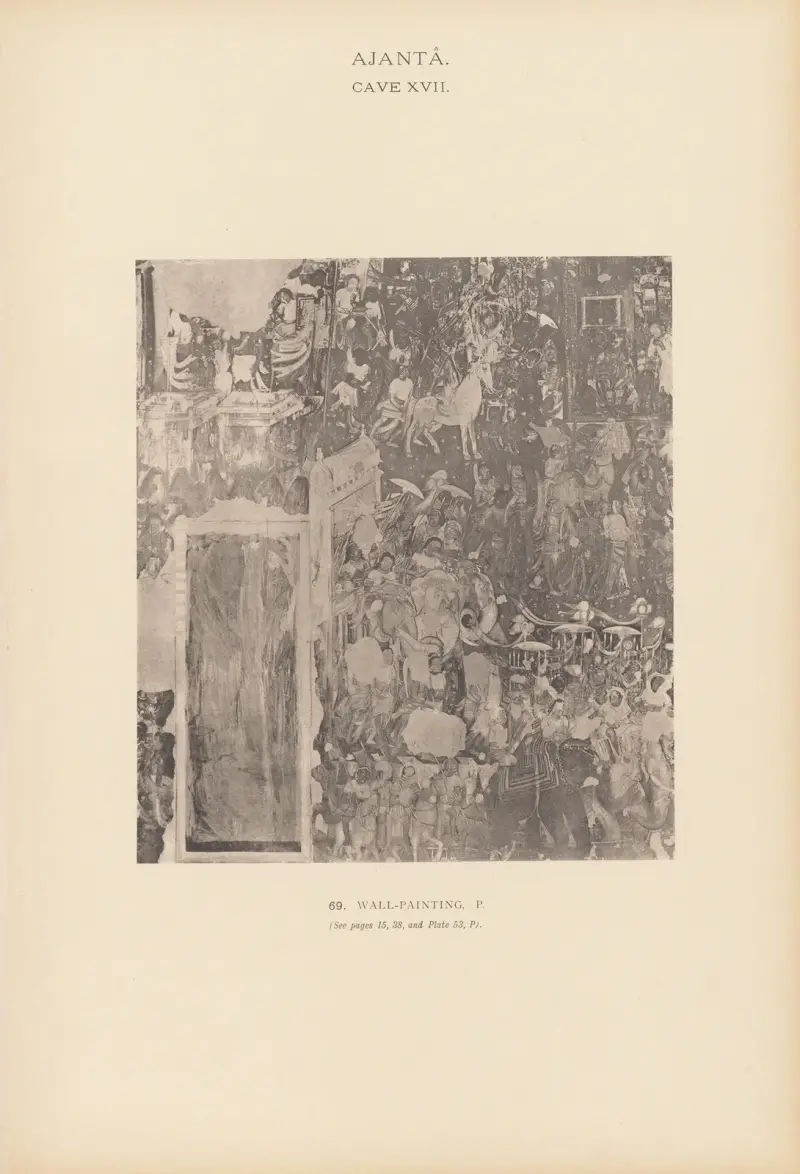 Målningarna i de buddhistiska grottemplen i Ajantâ, Khandesh, Indien, pl. 068 av John Griffiths
