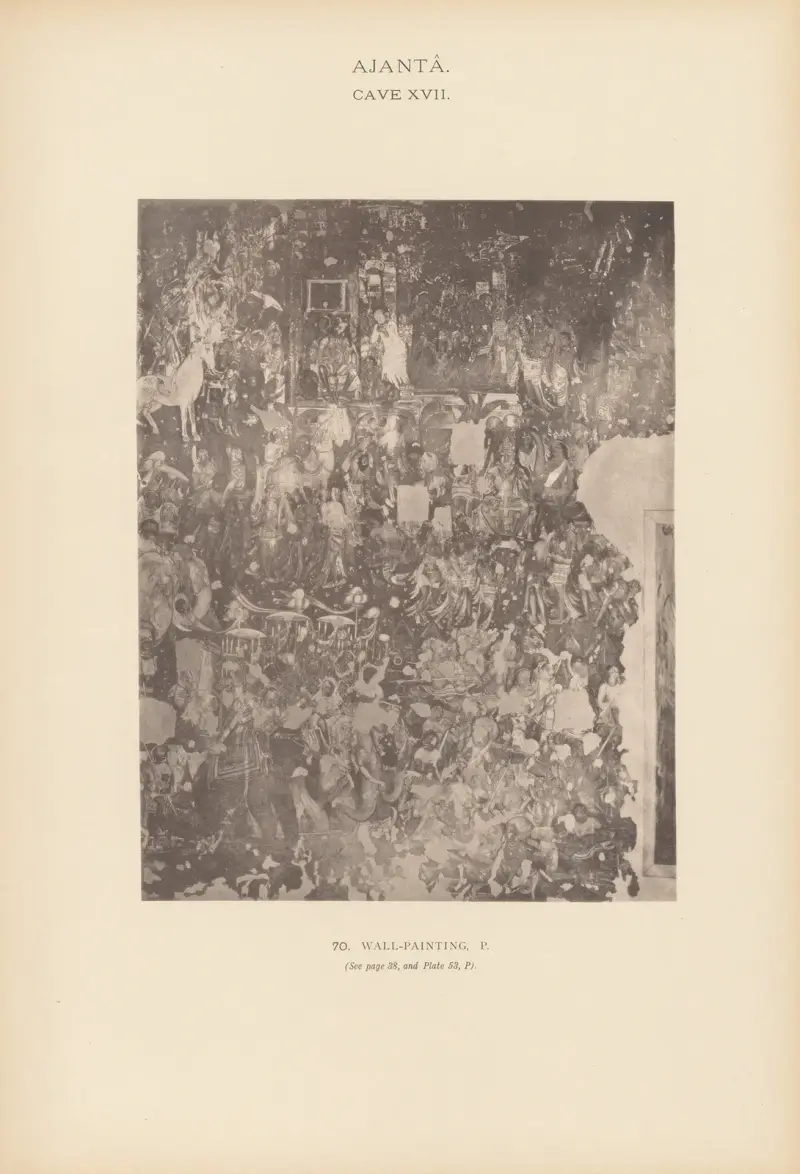 Malowidła w buddyjskich świątyniach jaskiniowych w Adżancie, Khandesz, Indie tabl. 069, John Griffiths