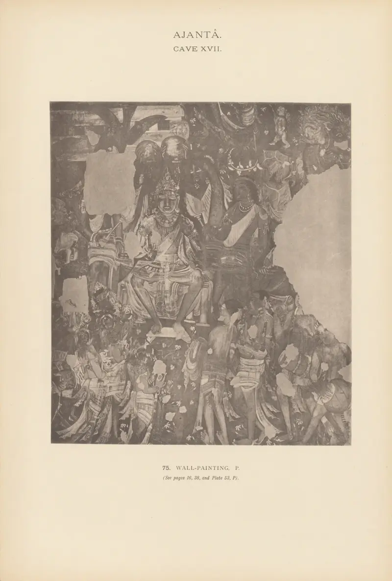 Die Malereien in den buddhistischen Höhlentempeln von Ajantâ, Khandesh, Indien, Taf. 074 von John Griffiths