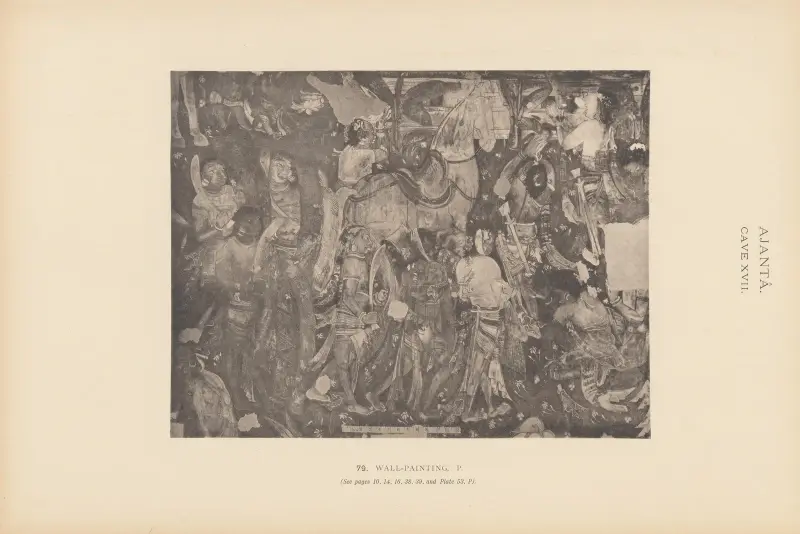 Die Malereien in den buddhistischen Höhlentempeln von Ajantâ, Khandesh, Indien, Taf. 078 von John Griffiths