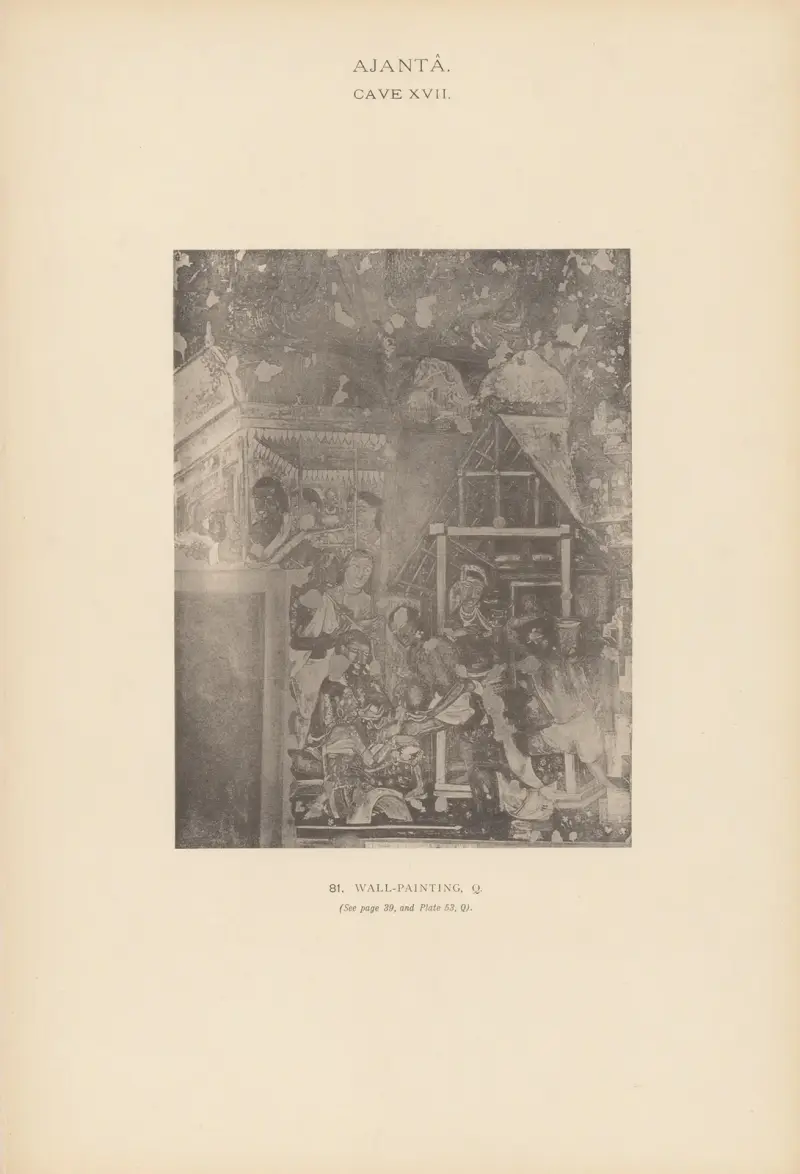 Målningarna i de buddhistiska grottemplen i Ajantâ, Khandesh, Indien, pl. 080 av John Griffiths