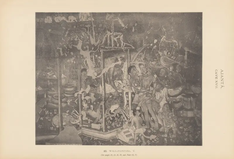 The paintings in the Buddhist cave-temples of Ajantâ, Khandesh, India Pl.084 av John Griffiths