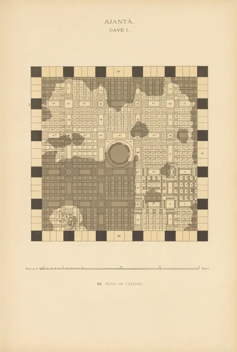 The paintings in the Buddhist cave-temples of Ajantâ, Khandesh, India Pl.092 av John Griffiths