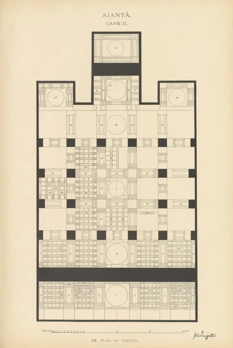 The paintings in the Buddhist cave-temples of Ajantâ, Khandesh, India Pl.115 av John Griffiths