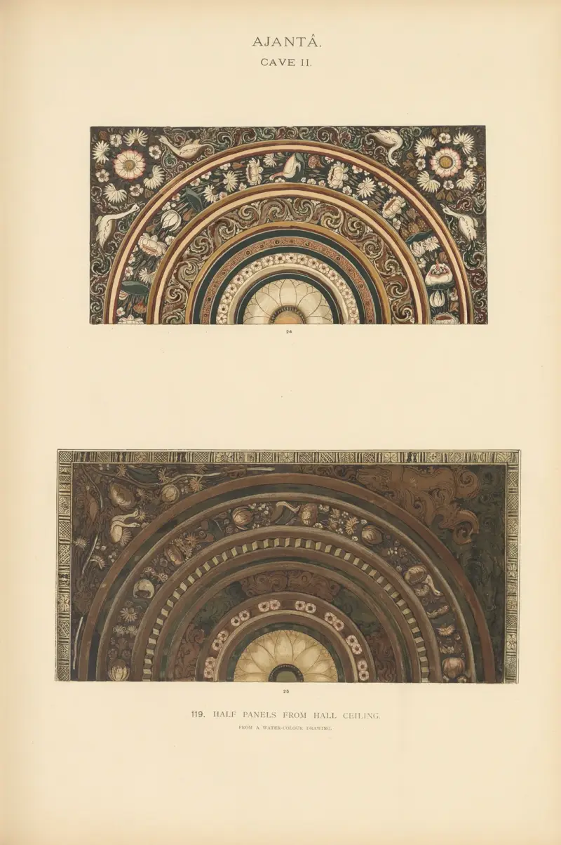 The paintings in the Buddhist cave-temples of Ajantâ, Khandesh, India Pl.118 av John Griffiths