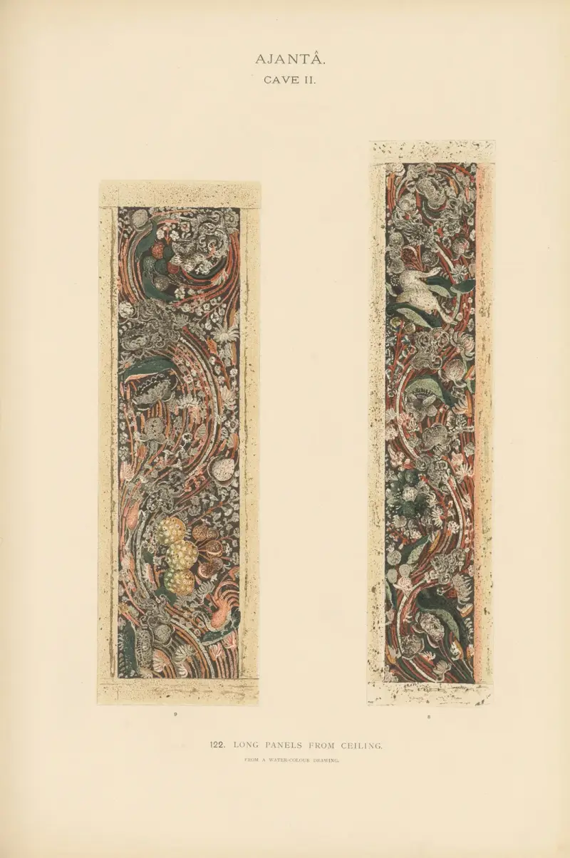 The paintings in the Buddhist cave-temples of Ajantâ, Khandesh, India Pl.121 av John Griffiths