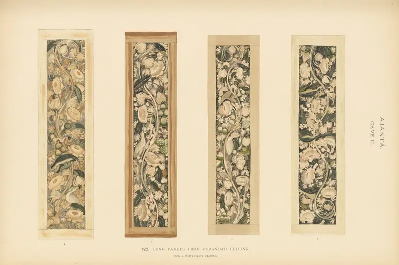 The paintings in the Buddhist cave-temples of Ajantâ, Khandesh, India Pl.122 av John Griffiths