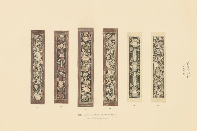 The paintings in the Buddhist cave-temples of Ajantâ, Khandesh, India Pl.124 av John Griffiths