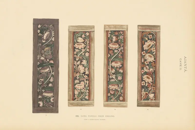 Målningarna i de buddhistiska grottemplen i Ajantâ, Khandesh, Indien, pl. 125 av John Griffiths