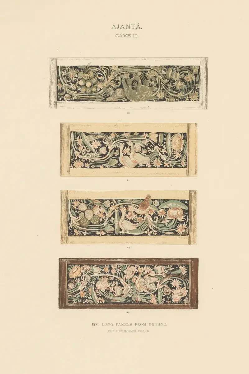 The paintings in the Buddhist cave-temples of Ajantâ, Khandesh, India Pl.126 av John Griffiths