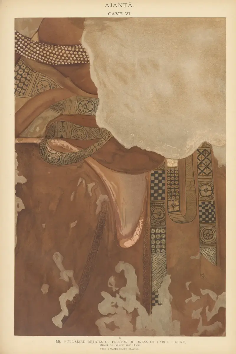 Målningarna i de buddhistiska grottemplen i Ajantâ, Khandesh, Indien, pl. 134 av John Griffiths