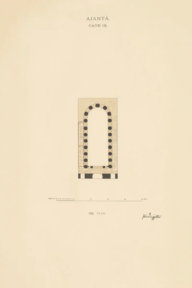 The paintings in the Buddhist cave-temples of Ajantâ, Khandesh, India Pl.135 av John Griffiths