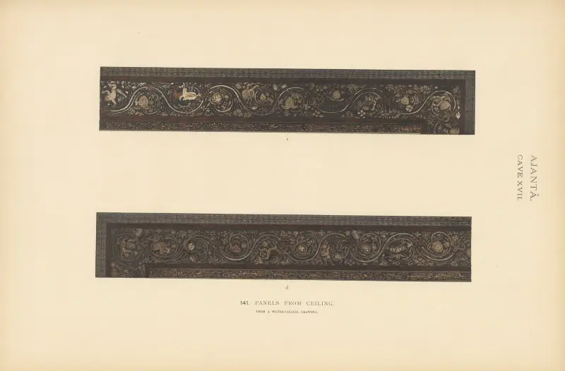 The paintings in the Buddhist cave-temples of Ajantâ, Khandesh, India Pl.140 av John Griffiths
