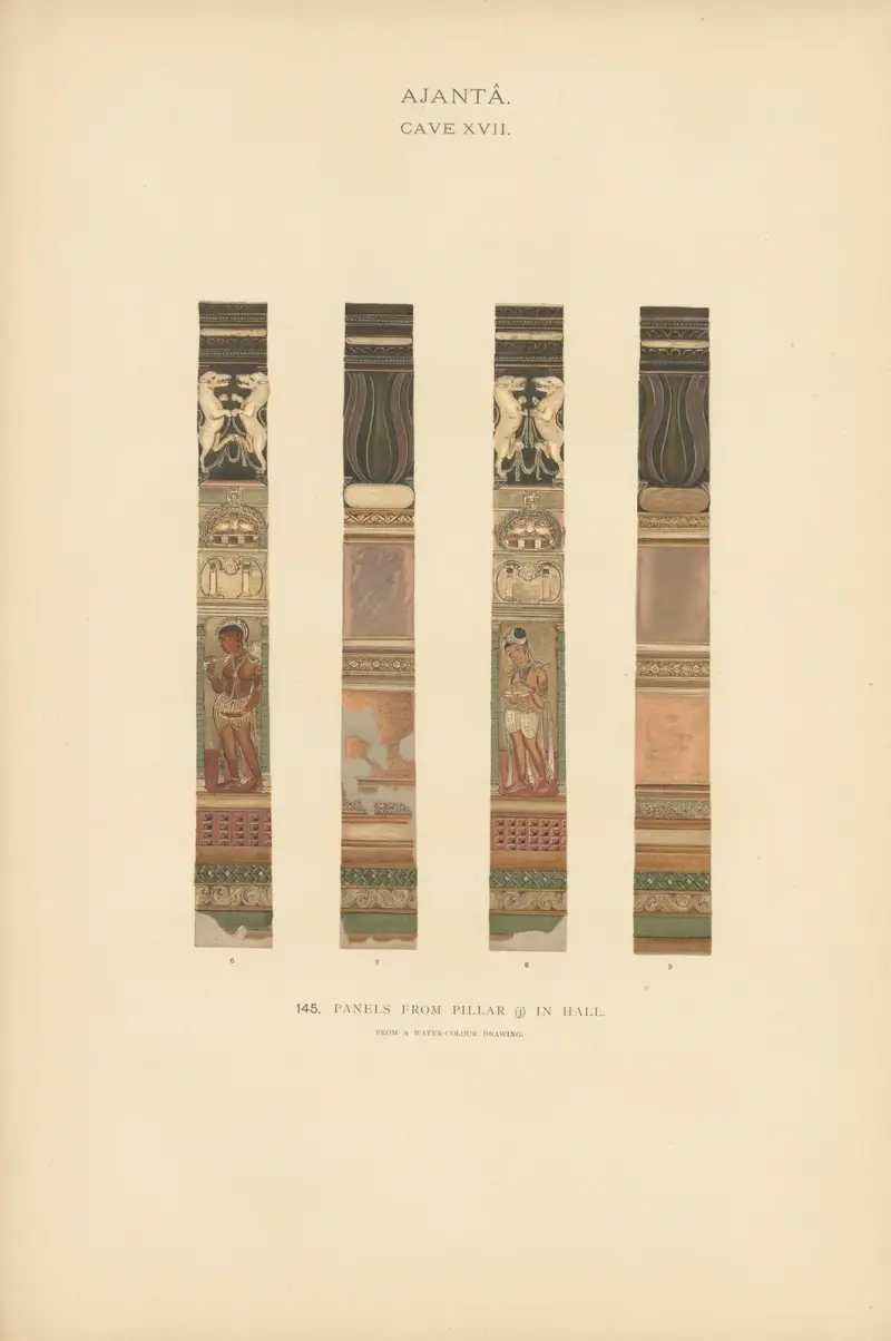 The paintings in the Buddhist cave-temples of Ajantâ, Khandesh, India Pl.144 av John Griffiths