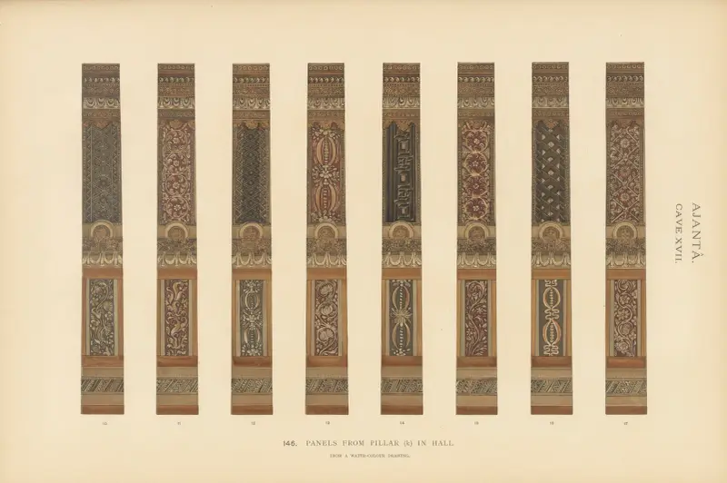 Målningarna i de buddhistiska grottemplen i Ajantâ, Khandesh, Indien, pl. 145 av John Griffiths