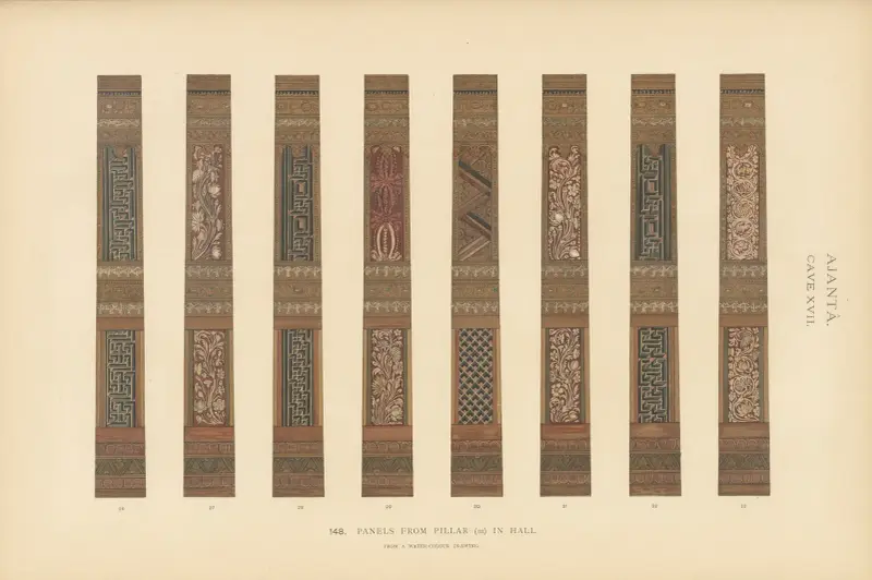 Målningarna i de buddhistiska grottemplen i Ajantâ, Khandesh, Indien, pl. 147 av John Griffiths