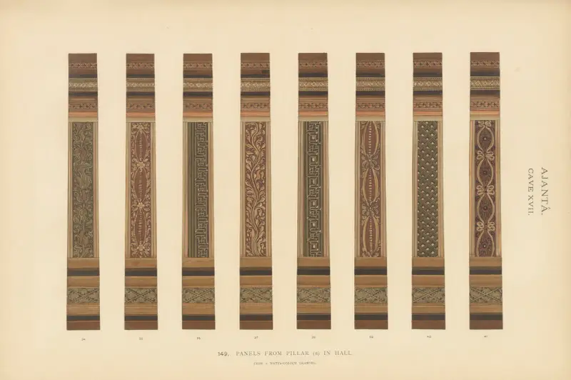 The paintings in the Buddhist cave-temples of Ajantâ, Khandesh, India Pl.148 av John Griffiths
