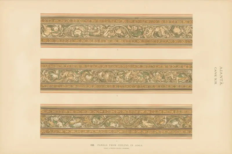 The paintings in the Buddhist cave-temples of Ajantâ, Khandesh, India Pl.151 av John Griffiths