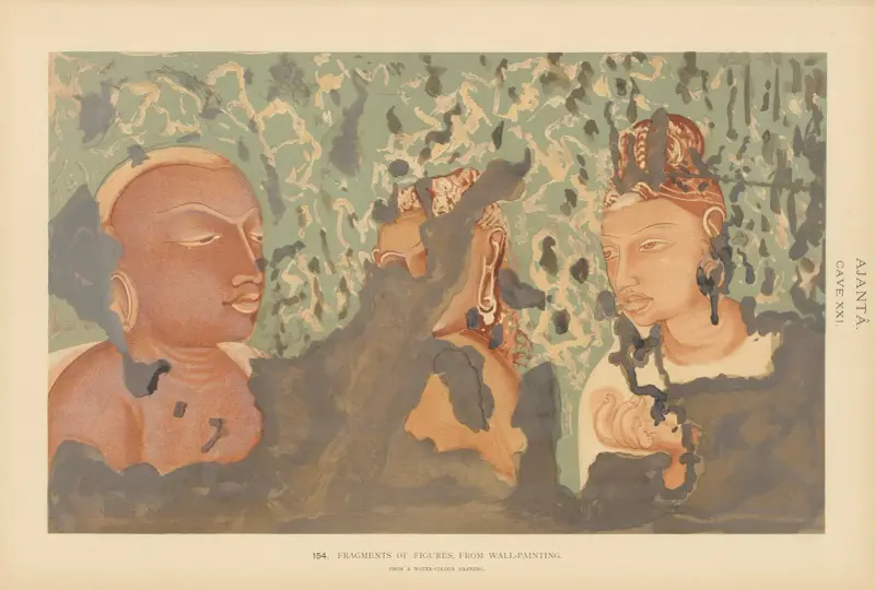 The paintings in the Buddhist cave-temples of Ajantâ, Khandesh, India Pl.153 av John Griffiths