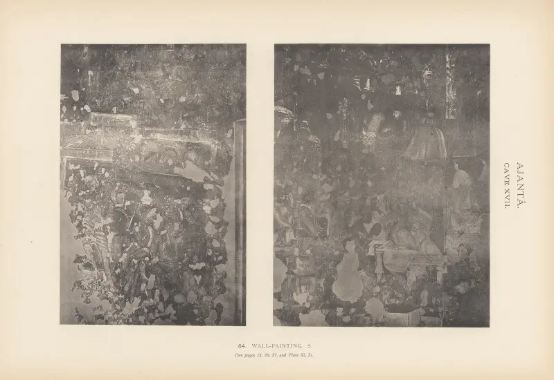 The paintings in the Buddhist cave-temples of Ajantâ, Khandesh, India Pl.063 av John Griffiths