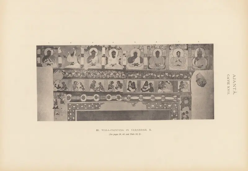 The paintings in the Buddhist cave-temples of Ajantâ, Khandesh, India Pl.060 av John Griffiths