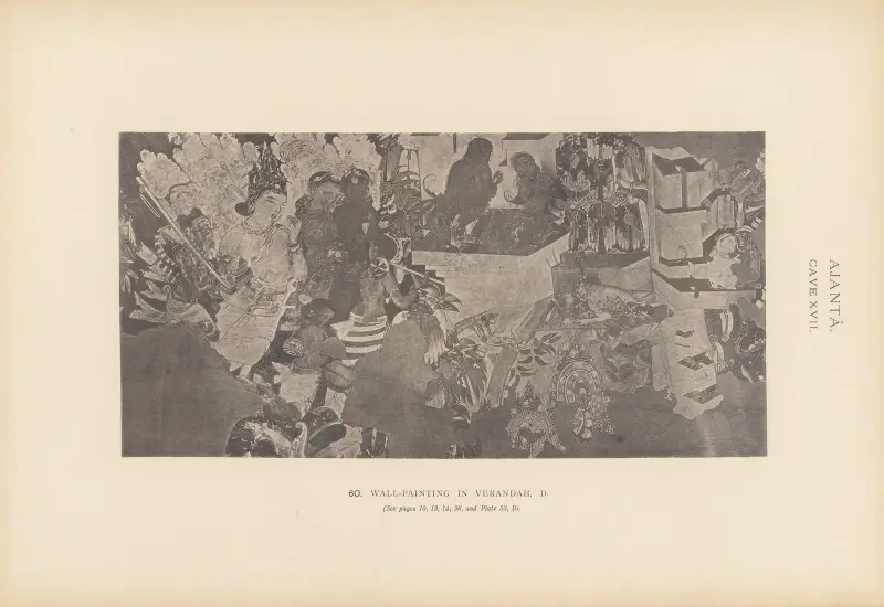 The paintings in the Buddhist cave-temples of Ajantâ, Khandesh, India Pl.059 av John Griffiths